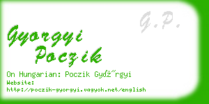 gyorgyi poczik business card